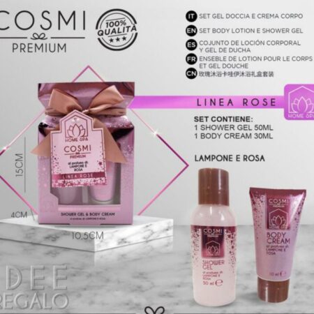 COSMI SET BAGNOSCHIUMA 50ML E LOZIONE 30ML LINEA ROSE
