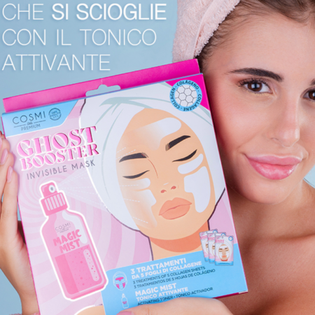 MASCHERA GHOST 3 PEZZI CON CON SIERO MAGICO