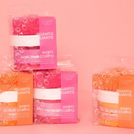SCRUB CORPO COSMI MILANO CON GUANTO ESFOLIANTE ALLO ZUCCHERO